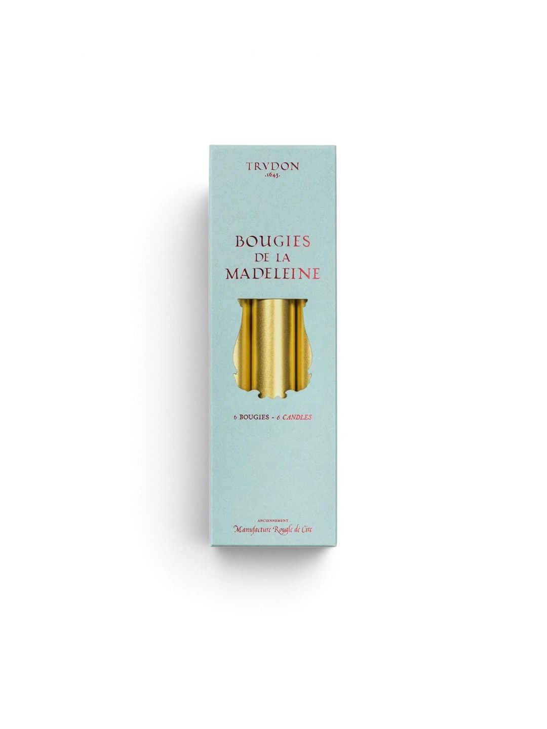 Gold Madeleine Tapered Candles (Box of 6) - Cire Trudon - Ileana Makri