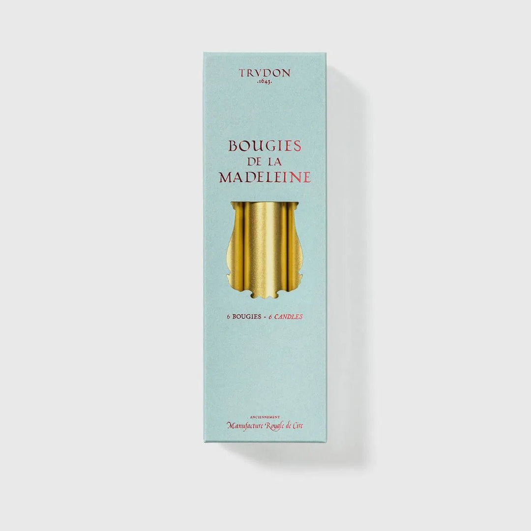 Gold Madeleine Tapered Candles (Box of 6) - Cire Trudon - Ileana Makri