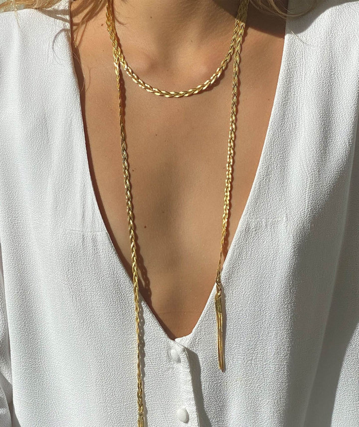 Liquid Braid Scarf Necklace