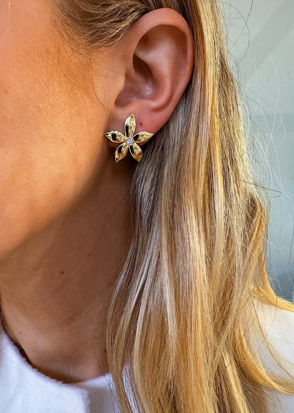 Golden Blossom Studs Y - D - L - Blossom - Ileana Makri