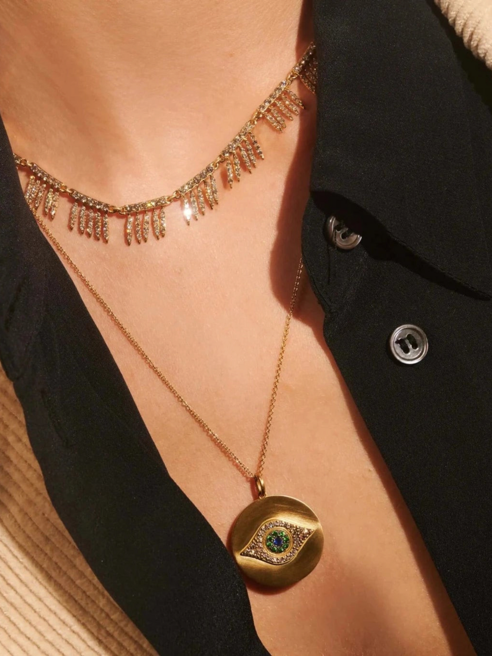 Golden Eye Pendant Y - EYE LOVE - Ileana Makri