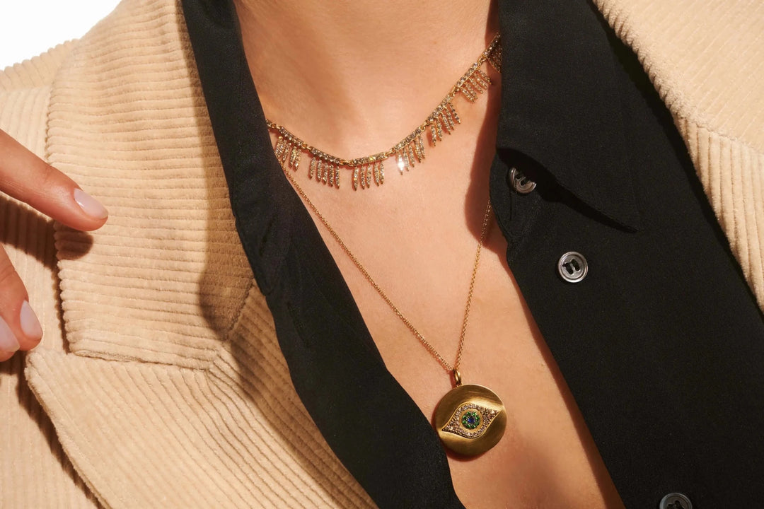 Golden Eye Pendant Y - EYE LOVE - Ileana Makri
