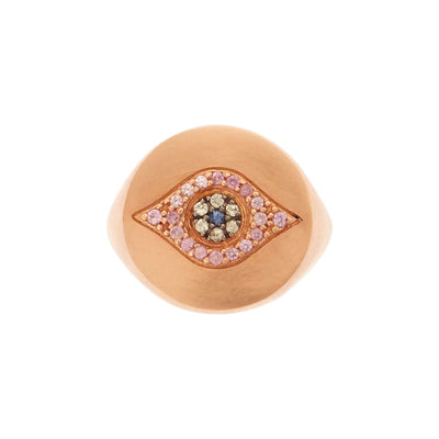 Golden Eye Ring P - EYE LOVE - Ileana Makri store