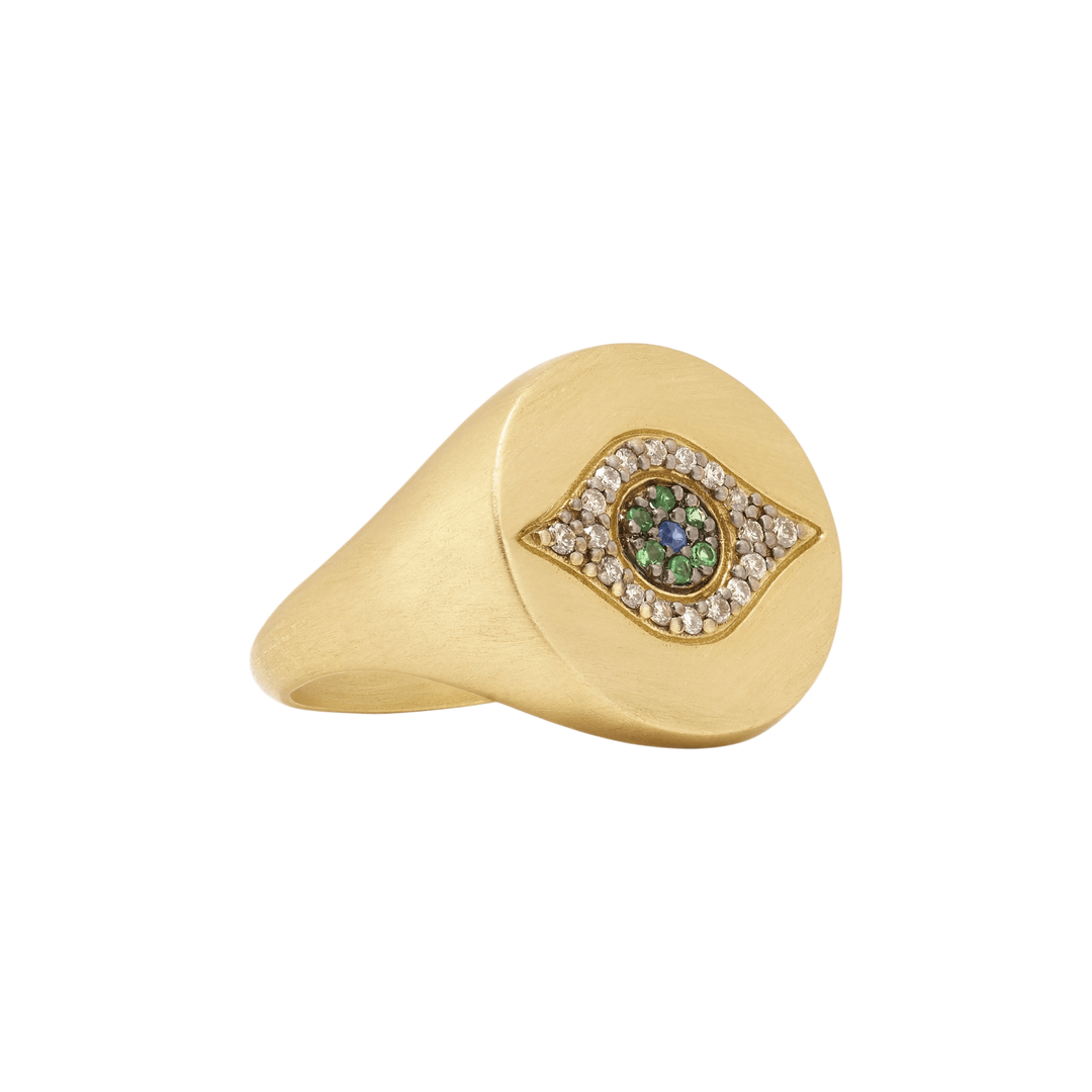 Golden Eye Ring Y - EYE LOVE - Ileana Makri