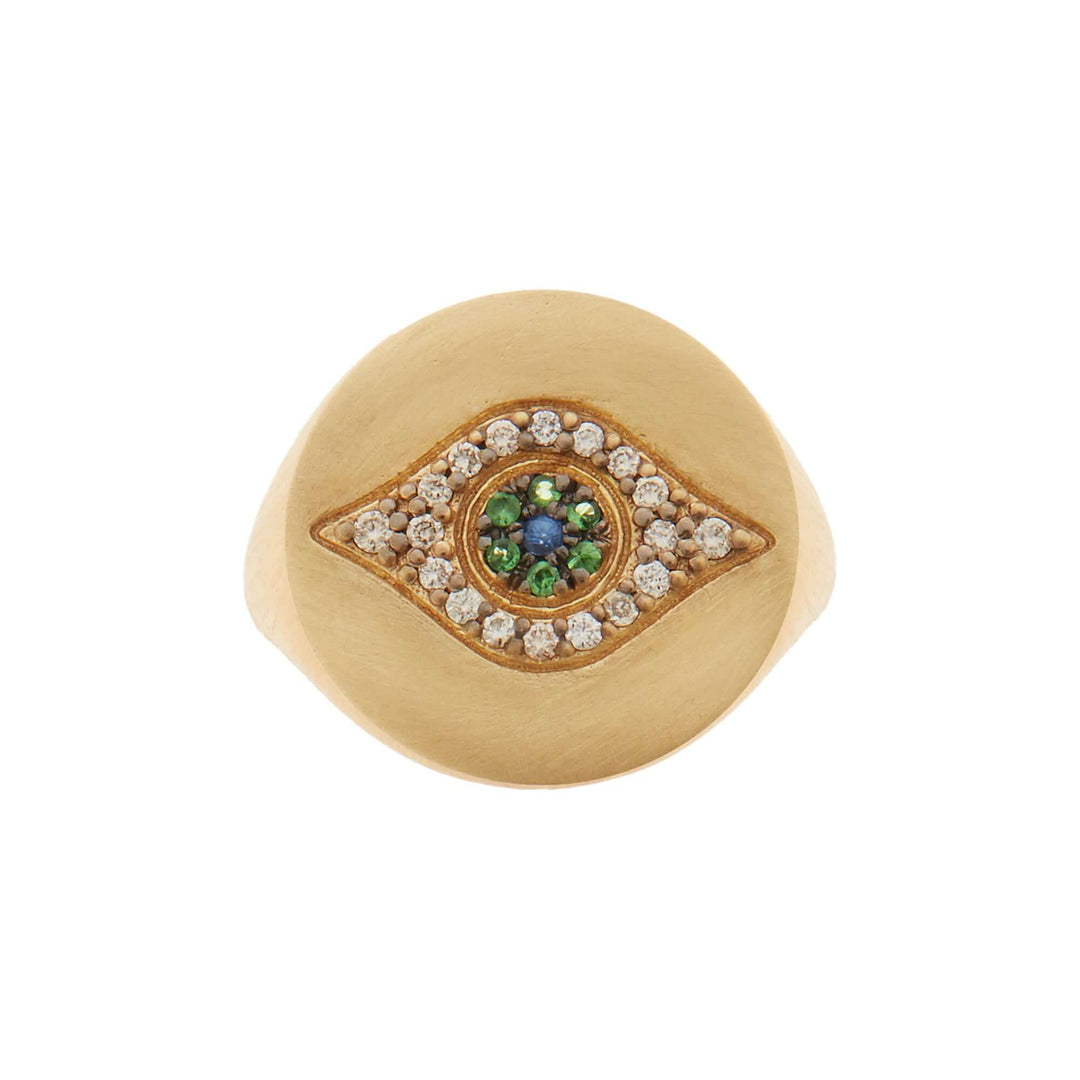 Golden Eye Ring Y - EYE LOVE - Ileana Makri