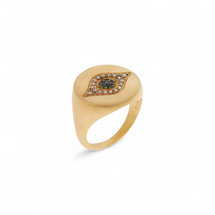 Golden Eye Ring Y - EYE LOVE - Ileana Makri