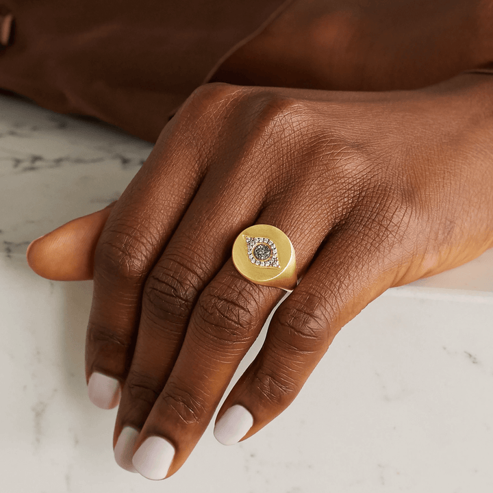 Golden Eye Ring Y - EYE LOVE - Ileana Makri
