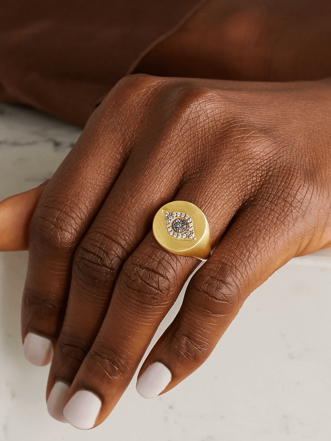 Golden Eye Ring Y - EYE LOVE - Ileana Makri