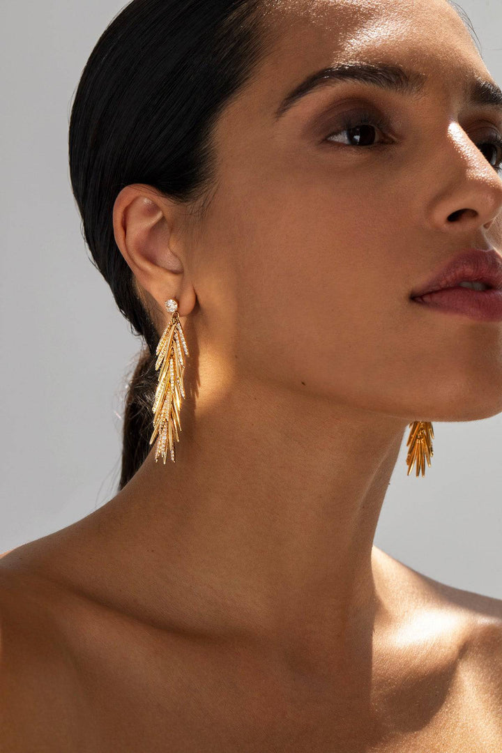 Grass Bunch Drop Earrings - Grass - Ileana Makri