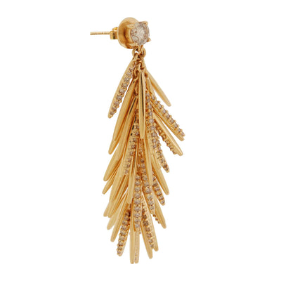 Grass Bunch Drop Earrings - Grass - Ileana Makri store