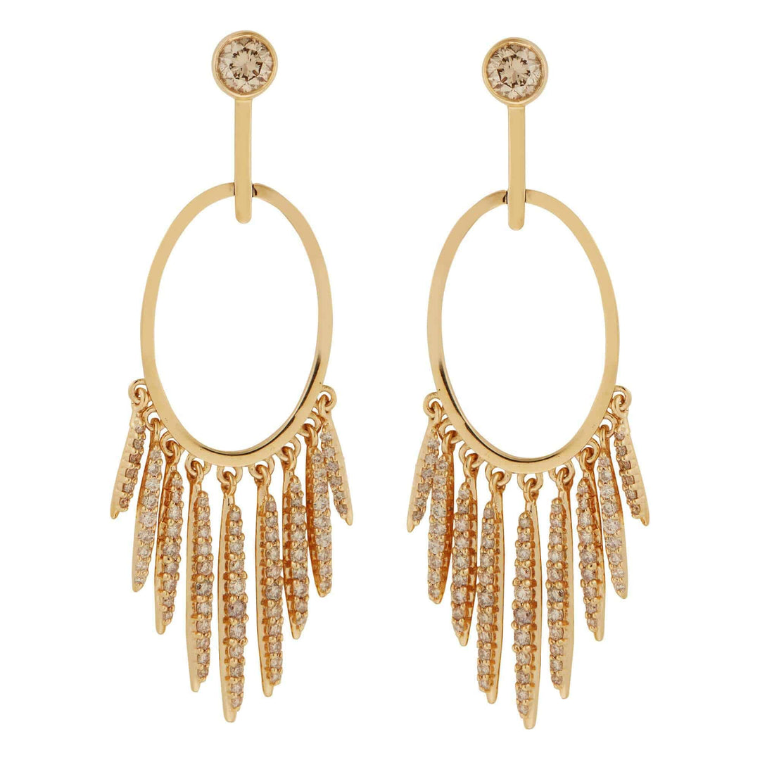 Grass Diamond Sunset Earrings - Grass - Ileana Makri