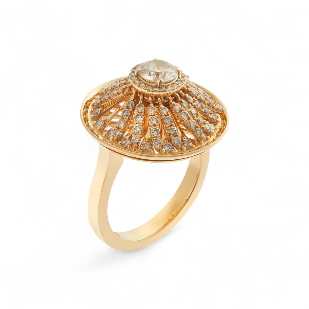 Grass Flower Spin Ring Y - CHD - Grass - Ileana Makri