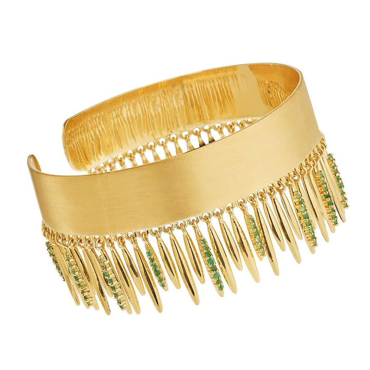 Grass Leaves Bangle Y - EM - Grass - Ileana Makri
