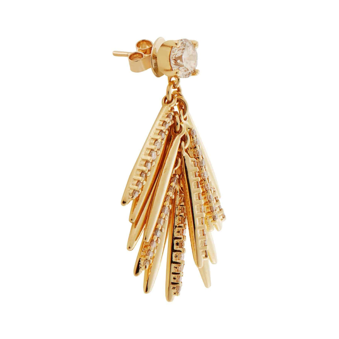 Grass Mini Bunch Drop Earrings - Grass - Ileana Makri