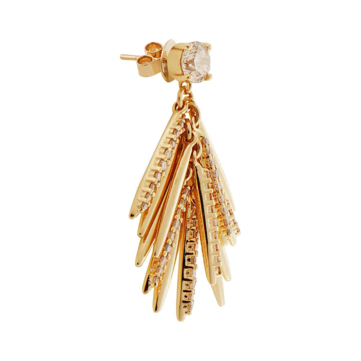 Grass Mini Bunch Drop Earrings - Grass - Ileana Makri