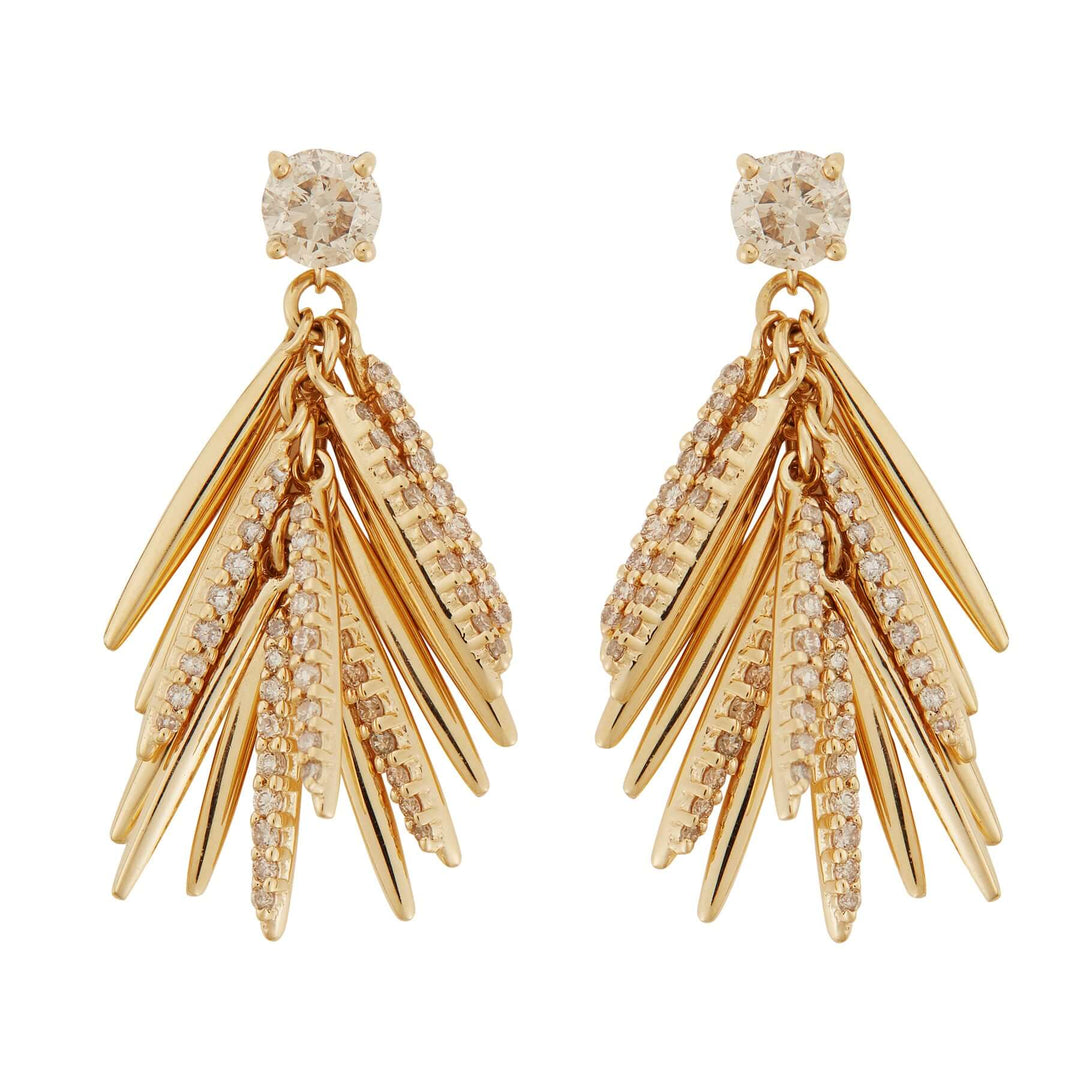 Grass Mini Bunch Drop Earrings - Grass - Ileana Makri