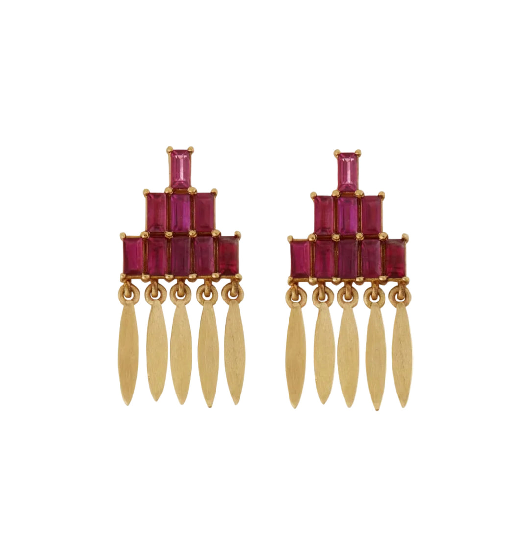 Grass Mini Spike Earrings Y - RU - Grass - Ileana Makri