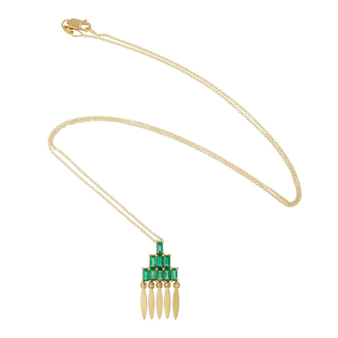 Grass Mini Spike Pendant Y - EM - Grass - Ileana Makri