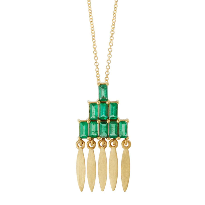 Grass Mini Spike Pendant Y - EM - Grass - Ileana Makri