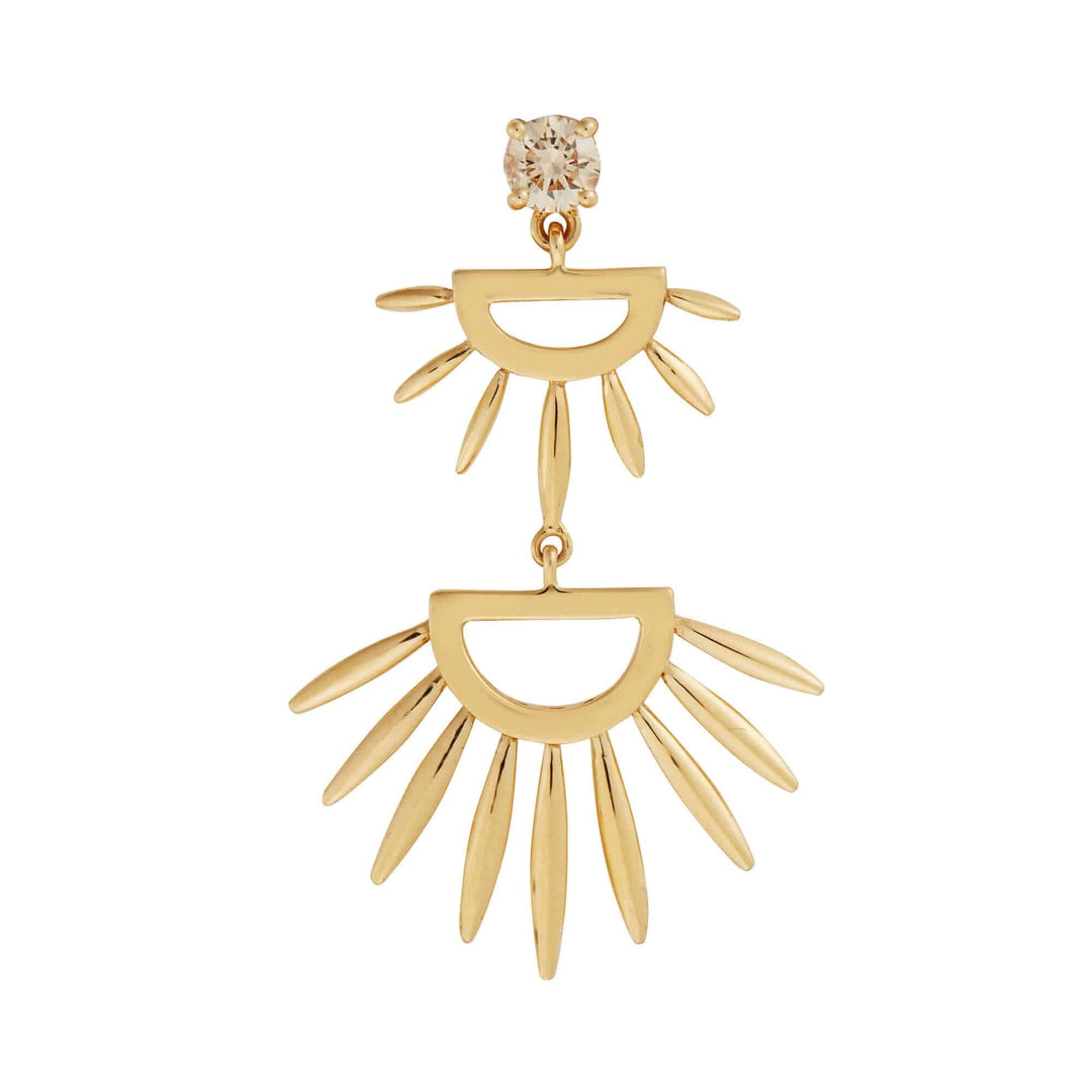 Grass Palm Earrings - Grass - Ileana Makri