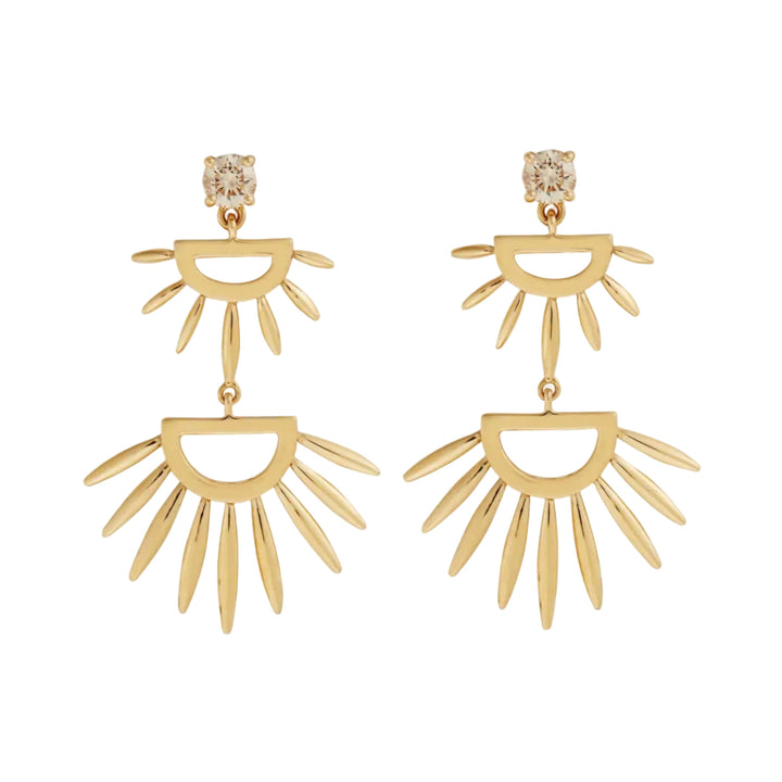 Grass Palm Earrings - Grass - Ileana Makri