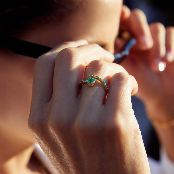 Grass Seed Ring Emerald - Grass - Ileana Makri