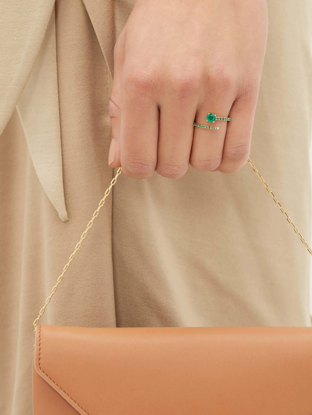 Grass Seed Ring Emerald - Grass - Ileana Makri