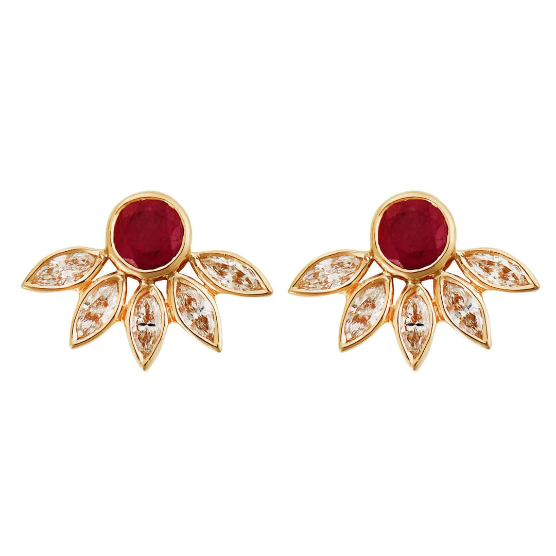 Grass Sunflower Studs Y - Ru - Lchd - Grass - Ileana Makri