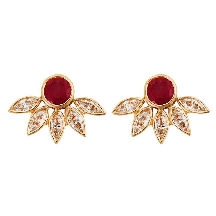 Grass Sunflower Studs Y - Ru - Lchd - Grass - Ileana Makri