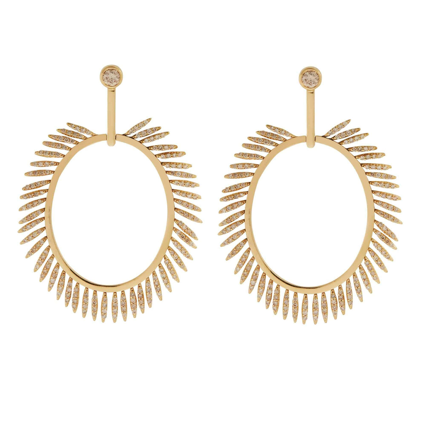 Grass Sunny Diamond Earrings Y-LCHD - Grass - Ileana Makri store