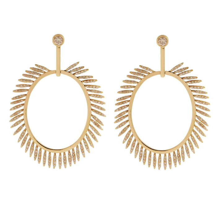 Grass Sunny Diamond Earrings Y - LCHD - Grass - Ileana Makri