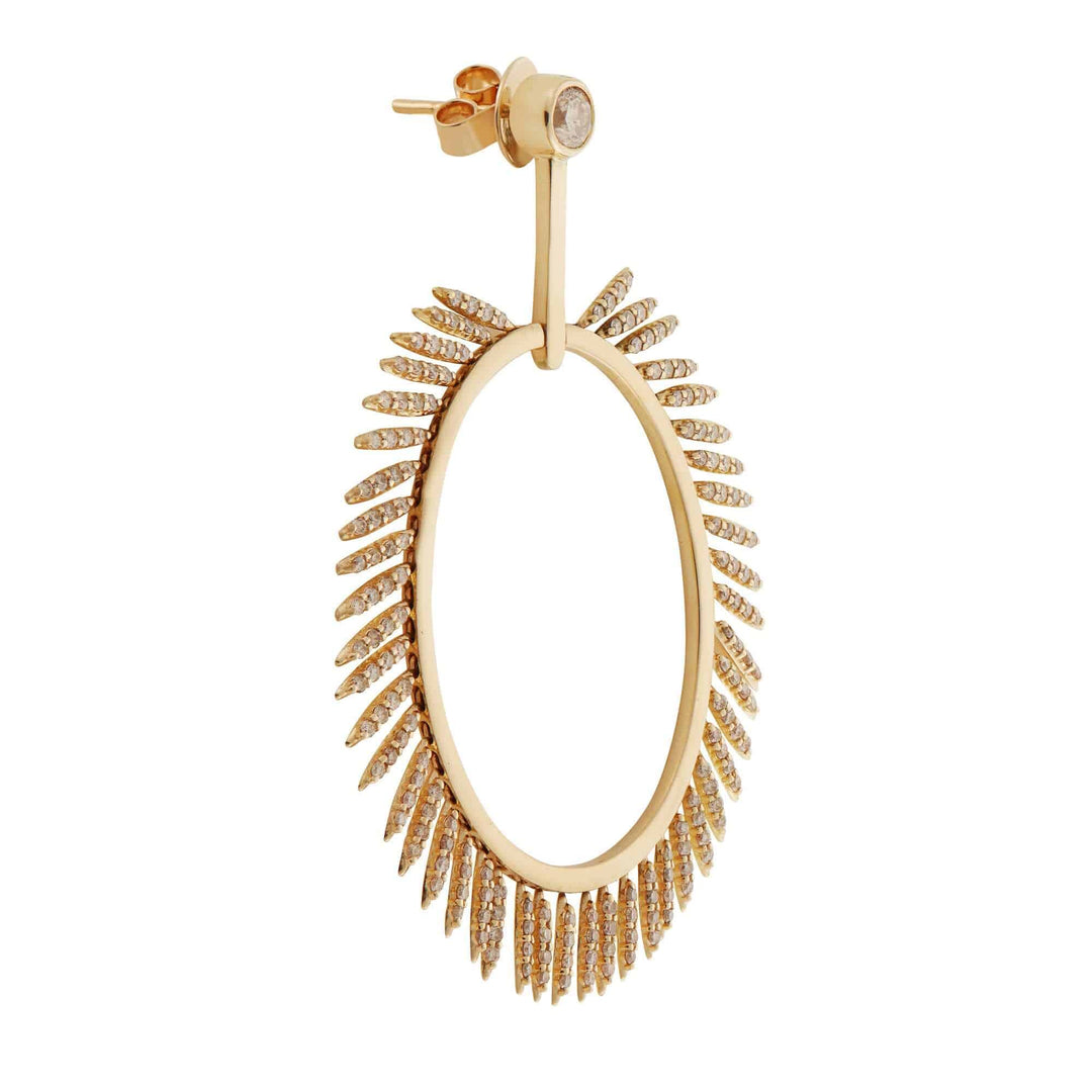 Grass Sunny Diamond Earrings Y - LCHD - Grass - Ileana Makri