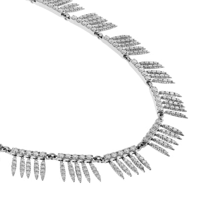 Grass Sunny Diamond Leaves Necklace W-D - Grass - Ileana Makri store