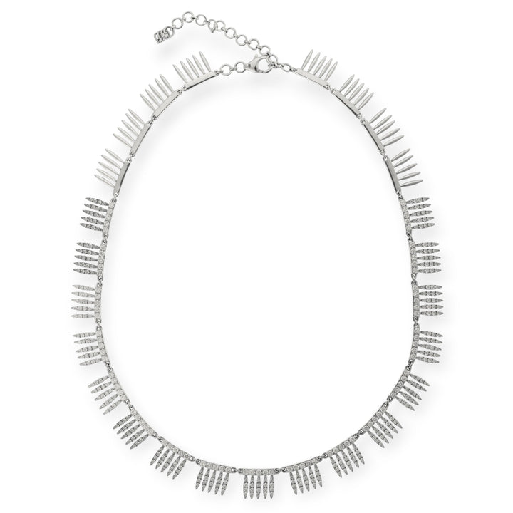 Grass Sunny Diamond Leaves Necklace W - D - Grass - Ileana Makri