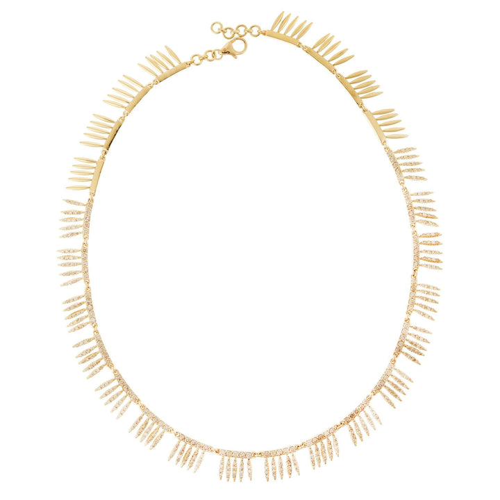 Grass Sunny Diamond Leaves Necklace Υ - Lchd - Grass - Ileana Makri