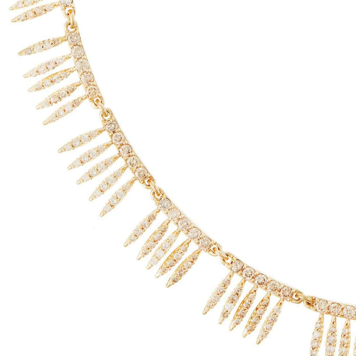 Grass Sunny Diamond Leaves Necklace Υ - Lchd - Grass - Ileana Makri