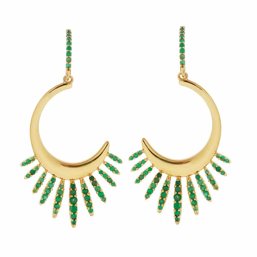Grass Sunrise Leaves Earrings - Grass - Ileana Makri