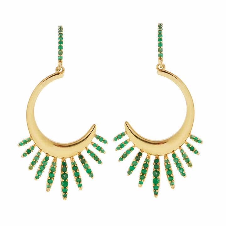 Grass Sunrise Leaves Earrings - Grass - Ileana Makri