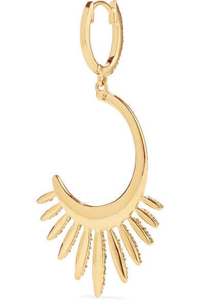 Grass Sunrise Leaves Earrings - Grass - Ileana Makri