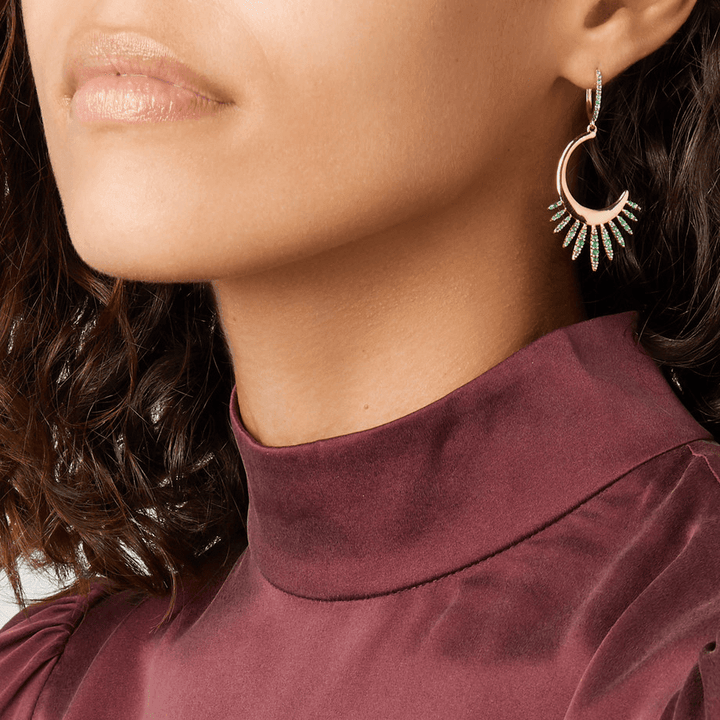 Grass Sunrise Leaves Earrings - Grass - Ileana Makri
