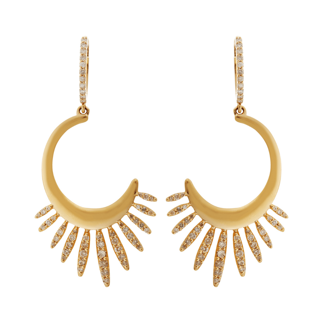 Grass Sunrise Leaves Earrings Y - CHD - Grass - Ileana Makri