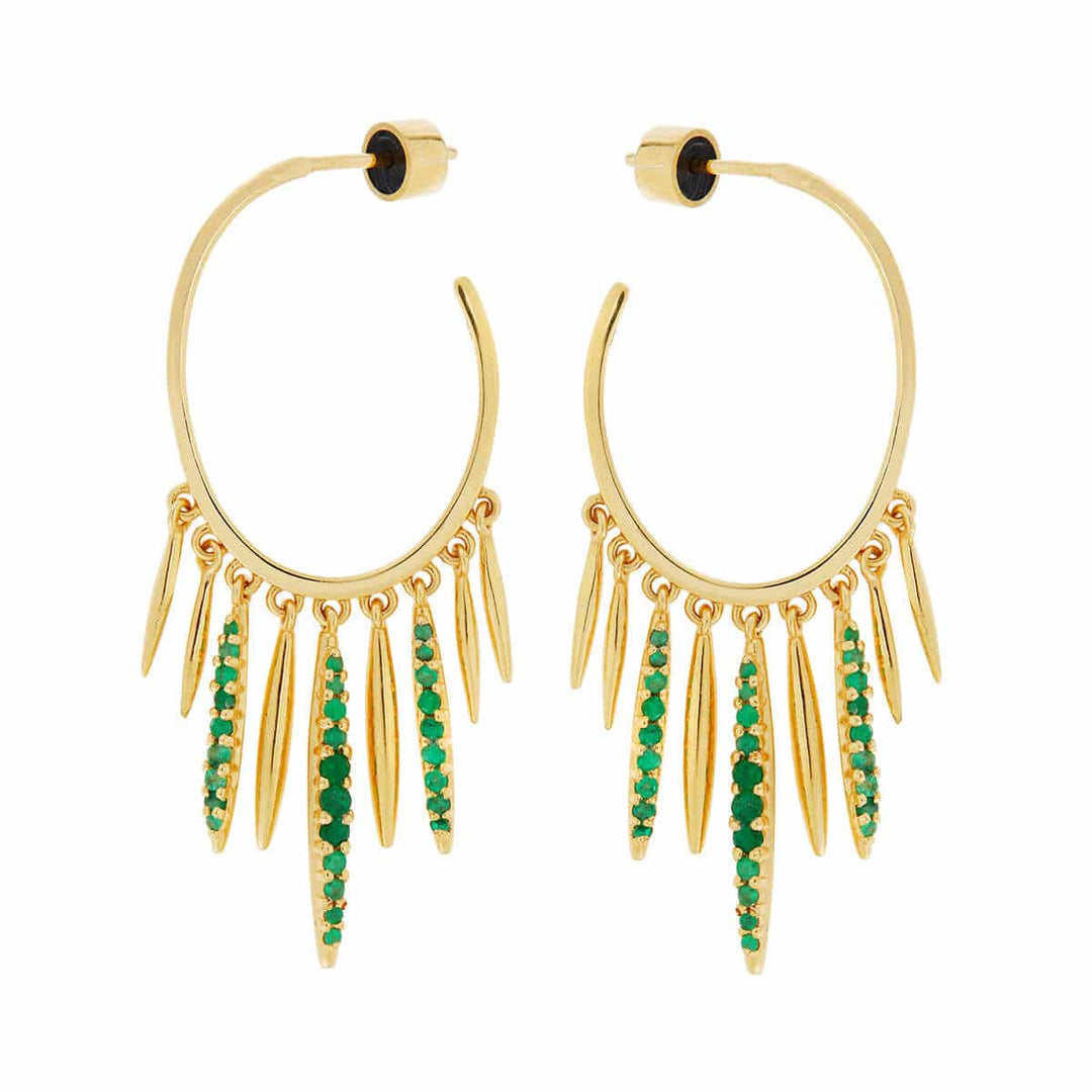 Grass Sunset Spike Hoops Y - EM - Grass - Ileana Makri