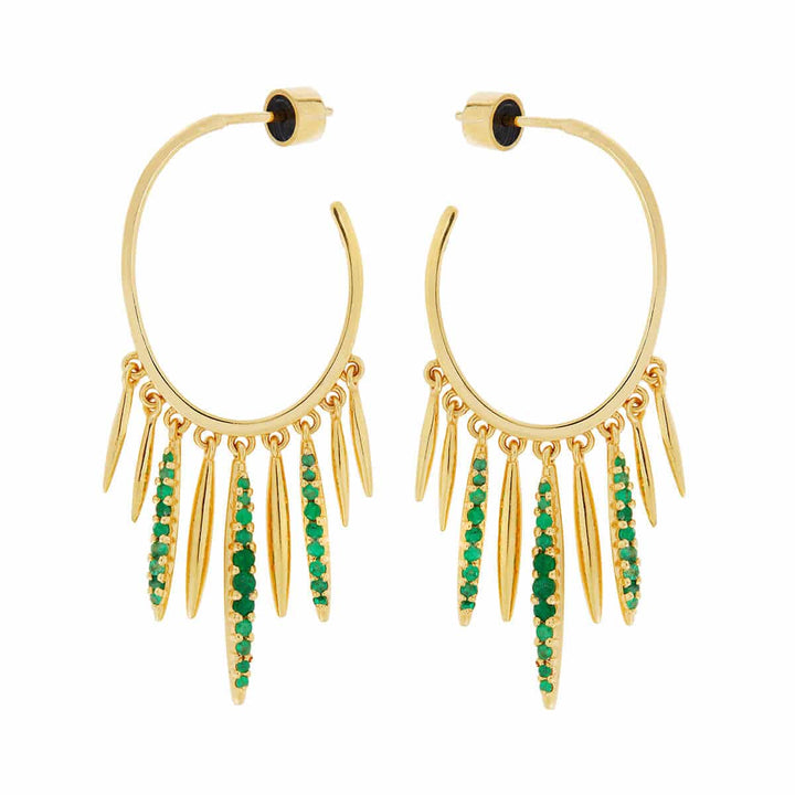 Grass Sunset Spike Hoops Y - EM - Grass - Ileana Makri