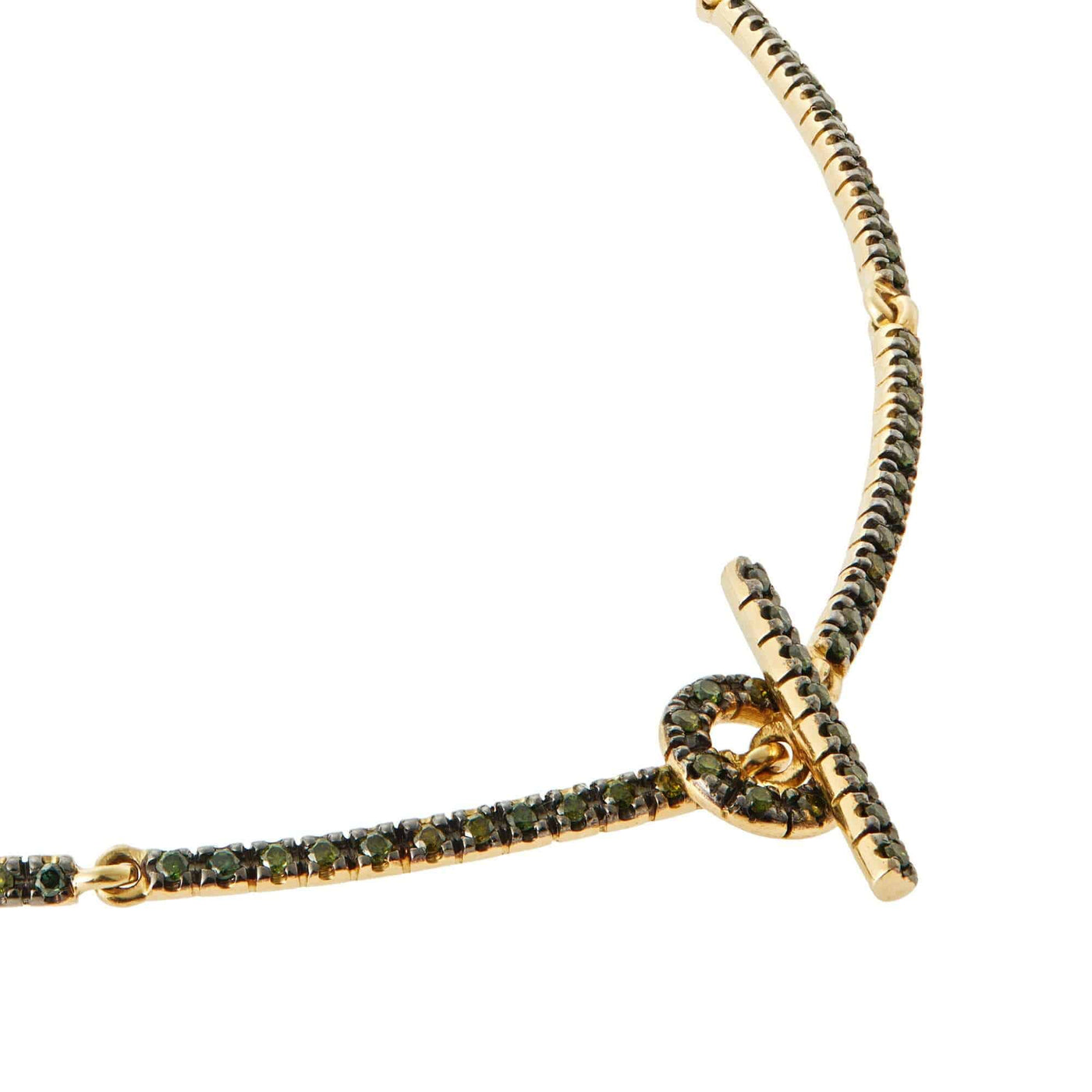 Green Diamond Riviera Necklace - Classic - Ileana Makri store