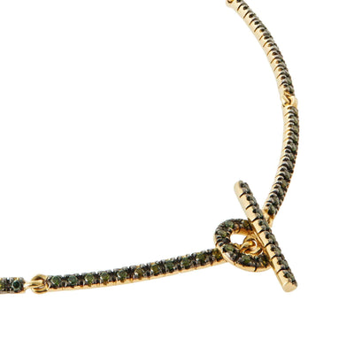 Green Diamond Riviera Necklace - Classic - Ileana Makri store