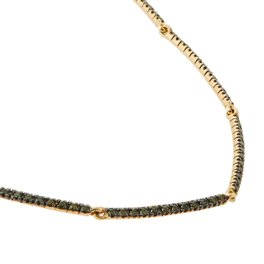 Green Diamond Riviera Necklace - Classic - Ileana Makri