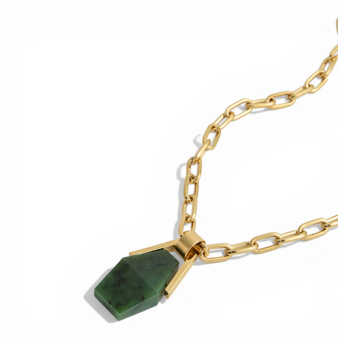 Green Jade Portal Necklace - La Double J Accessories - Ileana Makri