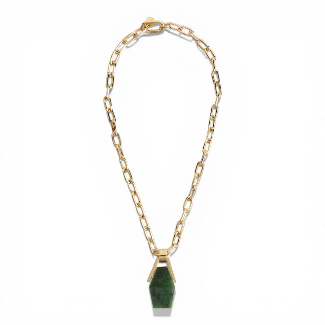 Green Jade Portal Necklace - La Double J Accessories - Ileana Makri