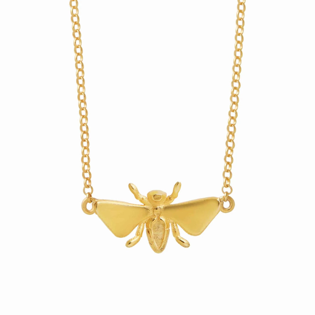 Green & Pink Bee Necklace - Eye M Jungle - Ileana Makri