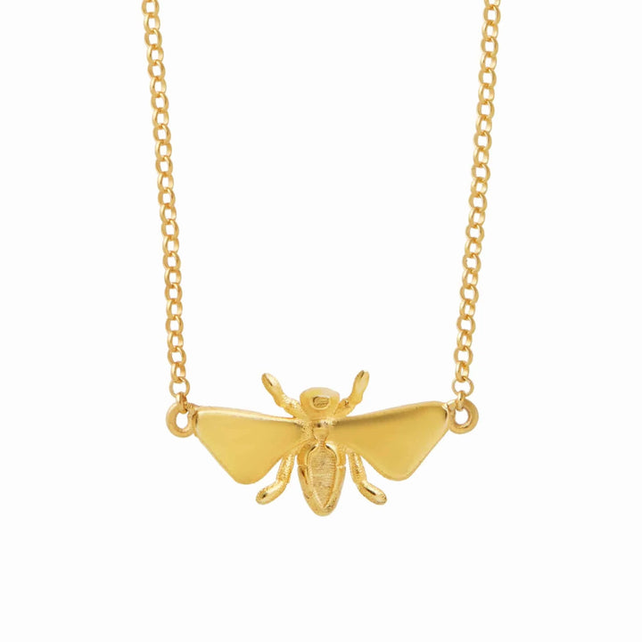 Green & Pink Bee Necklace - Eye M Jungle - Ileana Makri